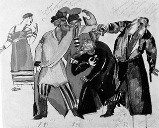  • Эскиз костюмов к сцене “В корчме” из оперы “Борис Годунов”. 1927