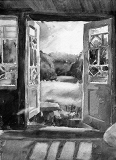 • Веранда на хуторе около города Пабраде. 14 лет. Рисунок автора